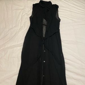 Sheer black cover-up